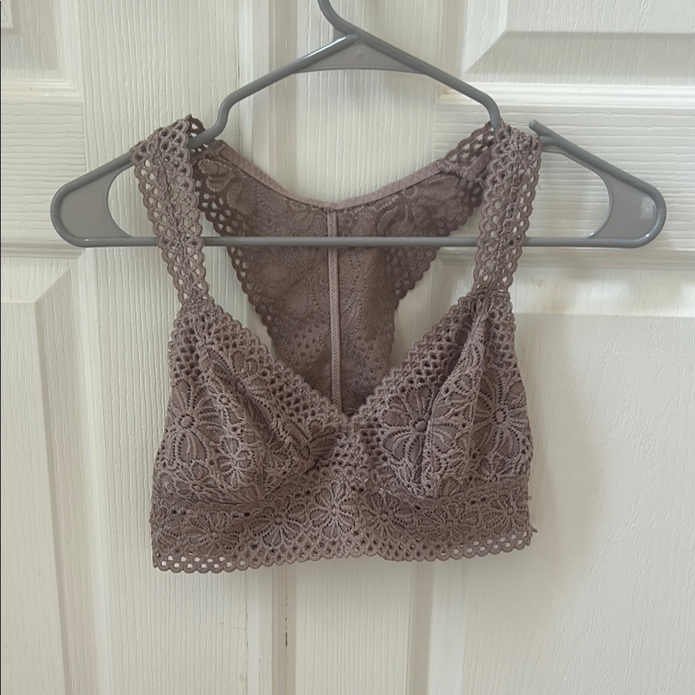 American Eagle Outfitters Brown Bra with Racerback